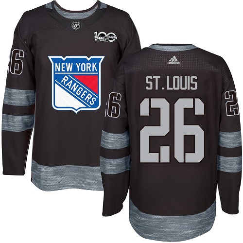Adidas Rangers #26 Martin St.Louis Black 1917-100th Anniversary Stitched NHL Jersey - Click Image to Close